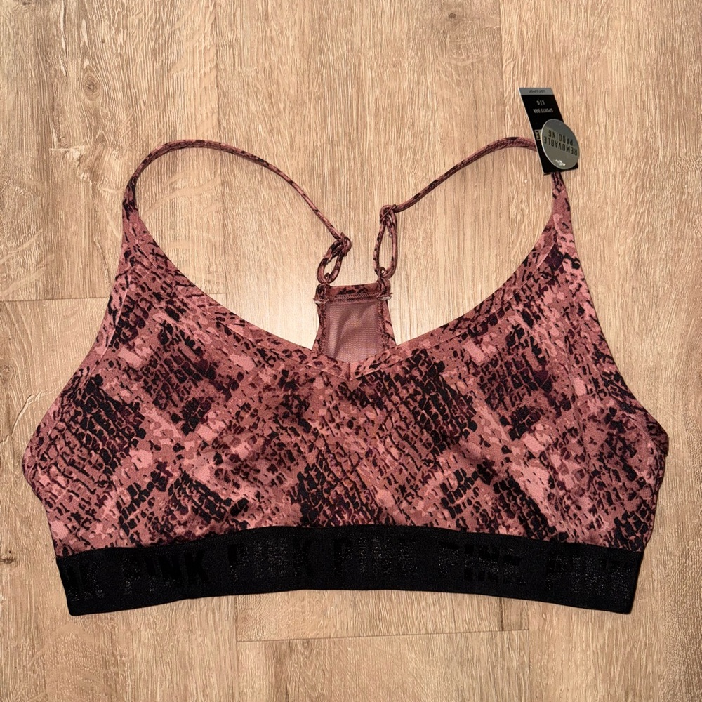 PINK Victoria's Secret Snake Print Sports Bra